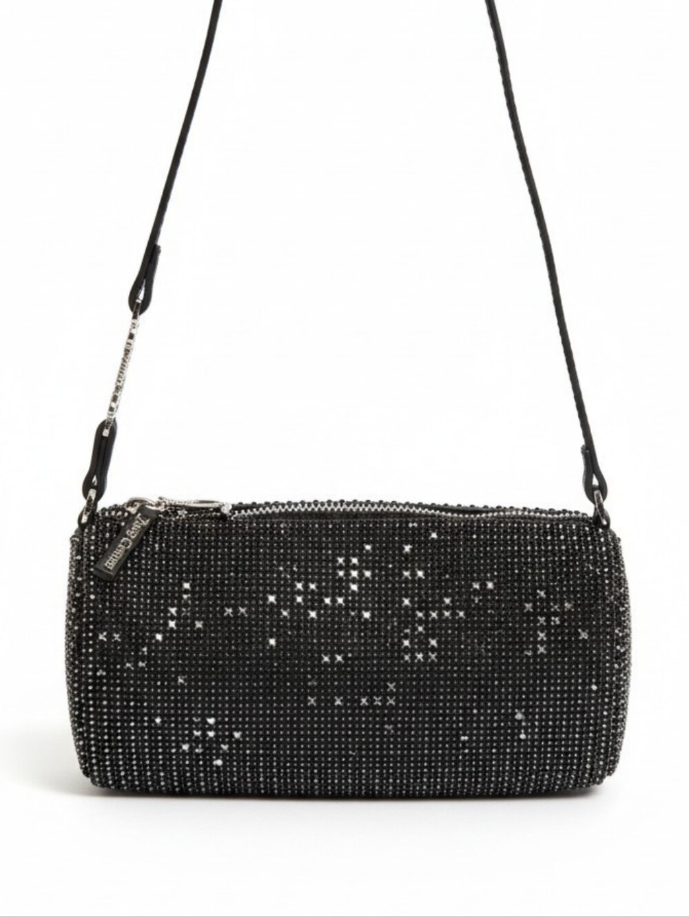 🖤▪️Juicy Couture▪️Black 90s UK Crystal-Embellished Barrel Shoulder Bag